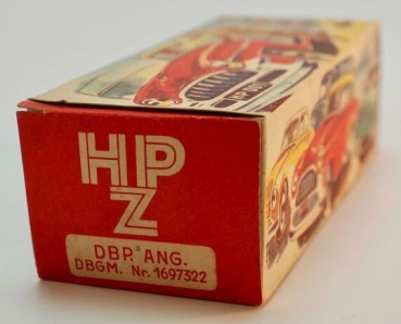 HPZ Prottengeier Sedan with driver 1955 Tinmodel with frictiondrive in original box (5694)